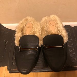 Fluffy loafers